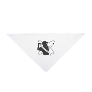 Golf Silhouette Pet Bandana — Cute Golfer Dog/Cat Accessory